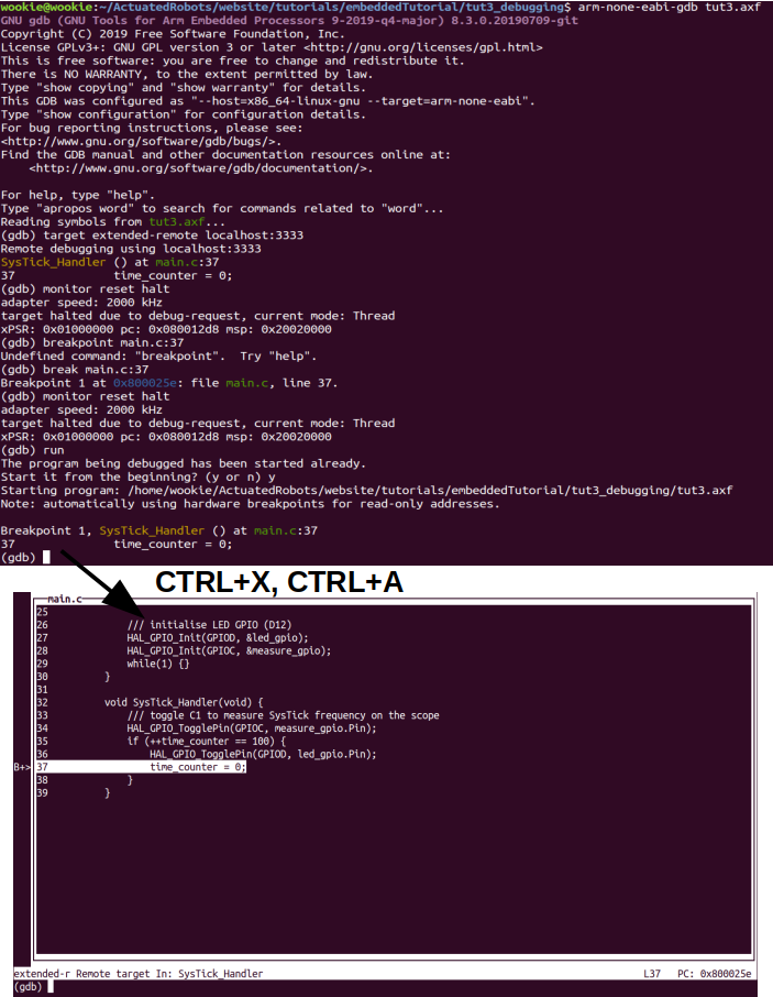 Debugging With JTAG : Actuated Robots